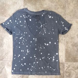 Ladies Affliction Cut Out V-Neck T-Shirt